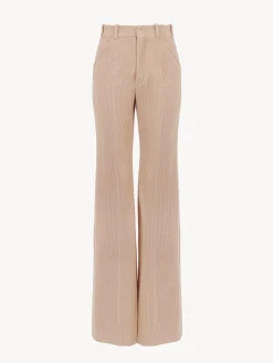 Pantalons Et Shorts-Chloé Pantalon De Costume Evase Misty Pink