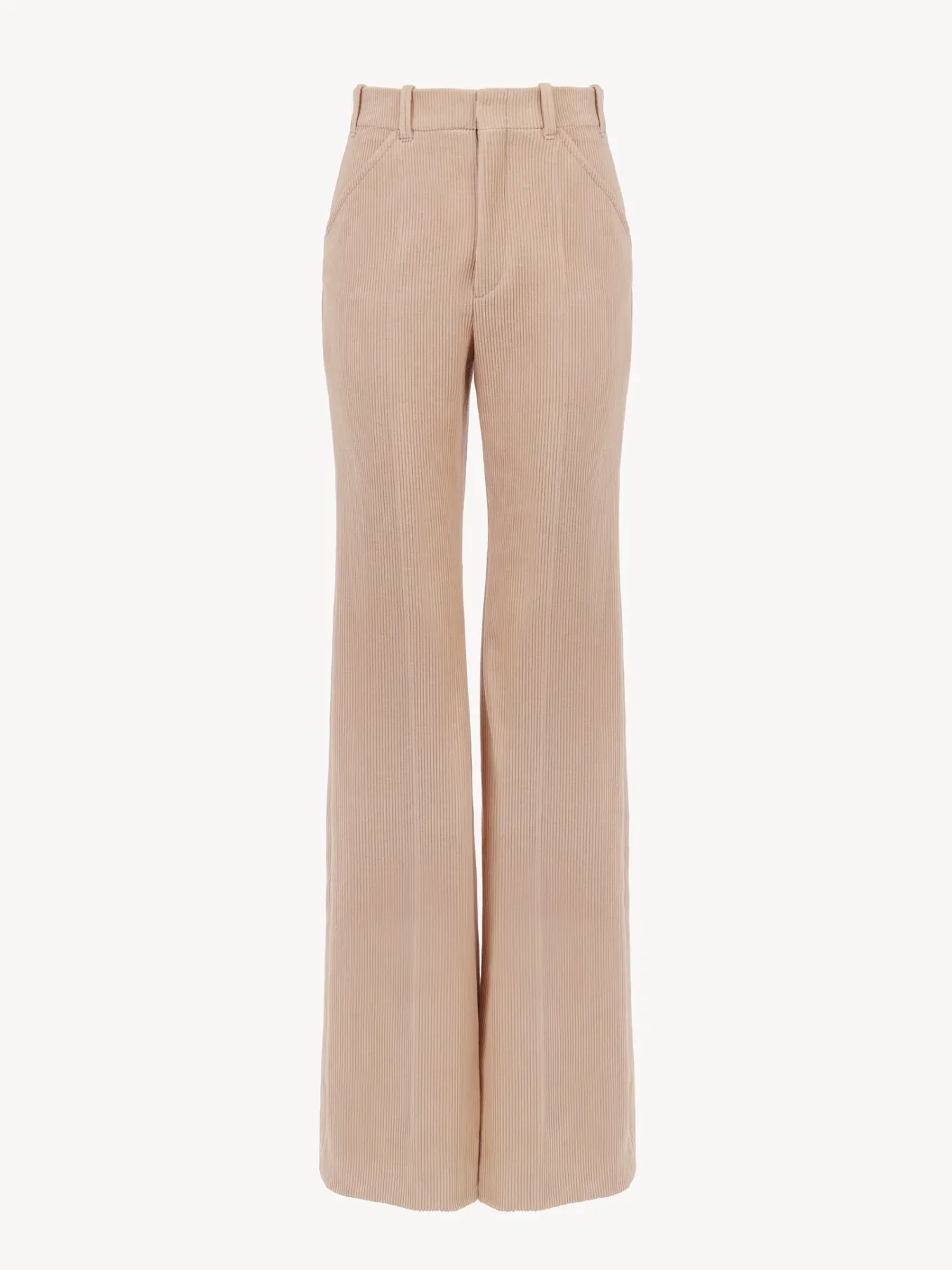 Pantalons Et Shorts-Chloé Pantalon De Costume Evase Misty Pink