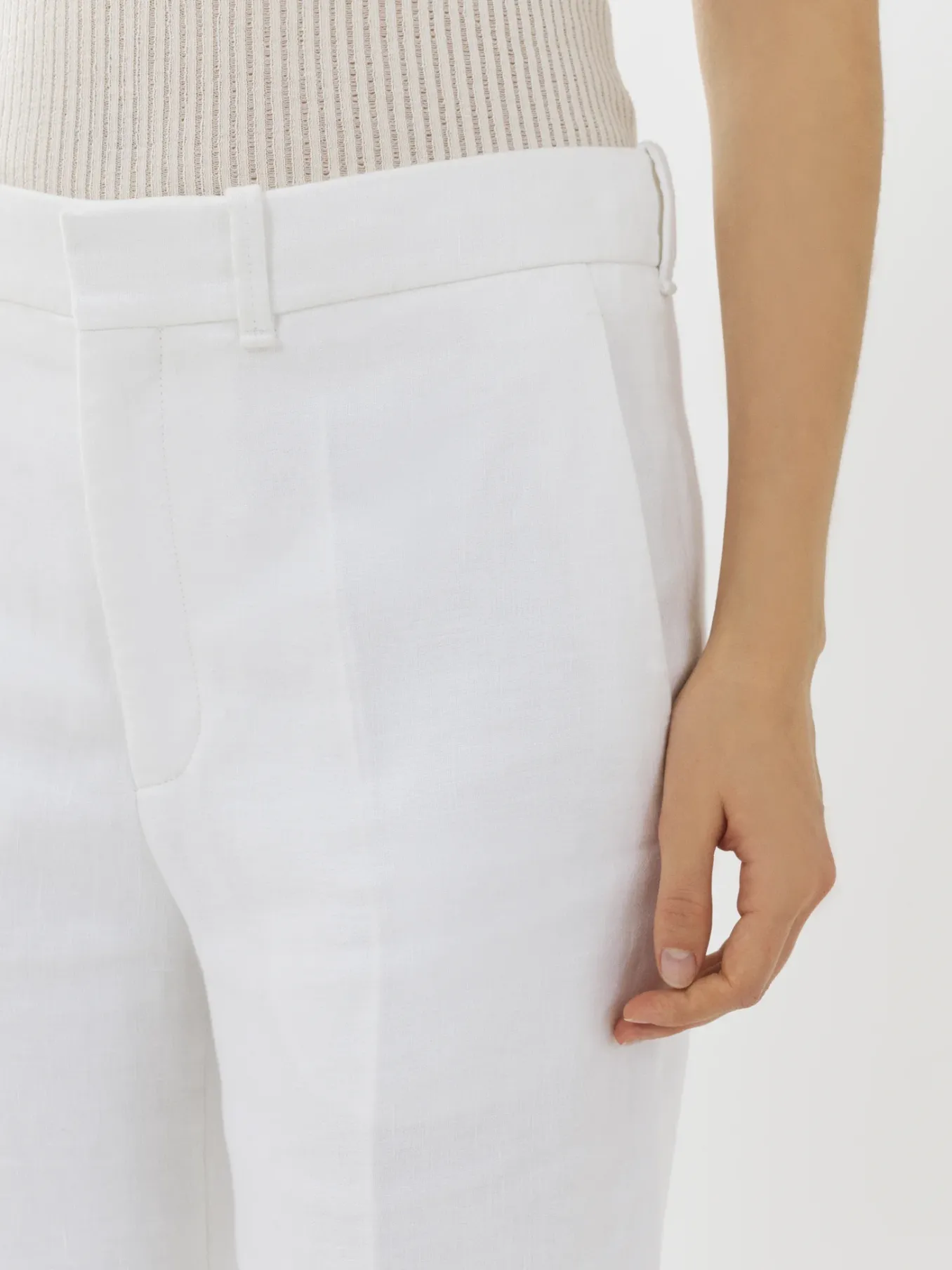 Pantalons Et Shorts-Chloé Pantalon De Costume Evase Blanc