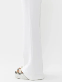 Pantalons Et Shorts-Chloé Pantalon De Costume Evase Blanc