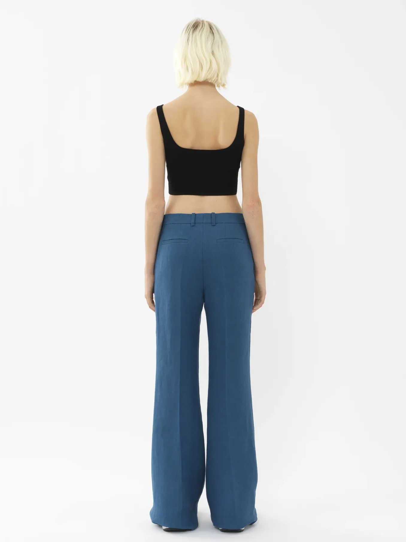 Pantalons Et Shorts-Chloé Pantalon De Costume Evase Opal Blue