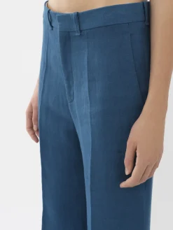 Pantalons Et Shorts-Chloé Pantalon De Costume Evase Opal Blue