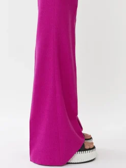 Pantalons Et Shorts-Chloé Pantalon De Costume Evase Raspberry Rose