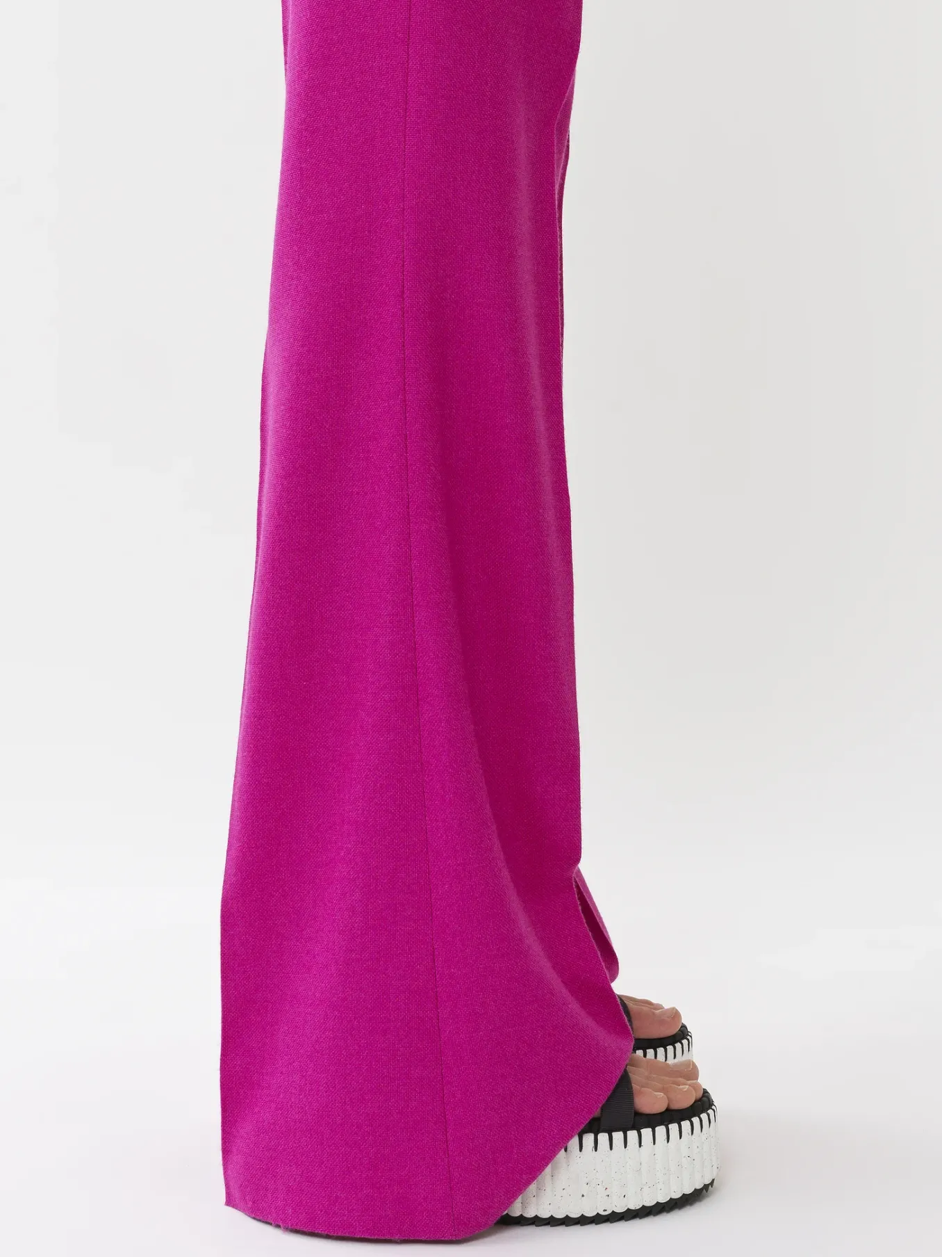Pantalons Et Shorts-Chloé Pantalon De Costume Evase Raspberry Rose