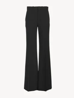 Pantalons Et Shorts-Chloé Pantalon De Costume Evase Noir