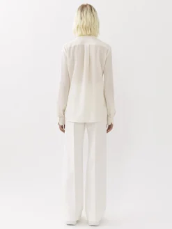 Pantalons Et Shorts-Chloé Pantalon De Costume Evase Buttercream