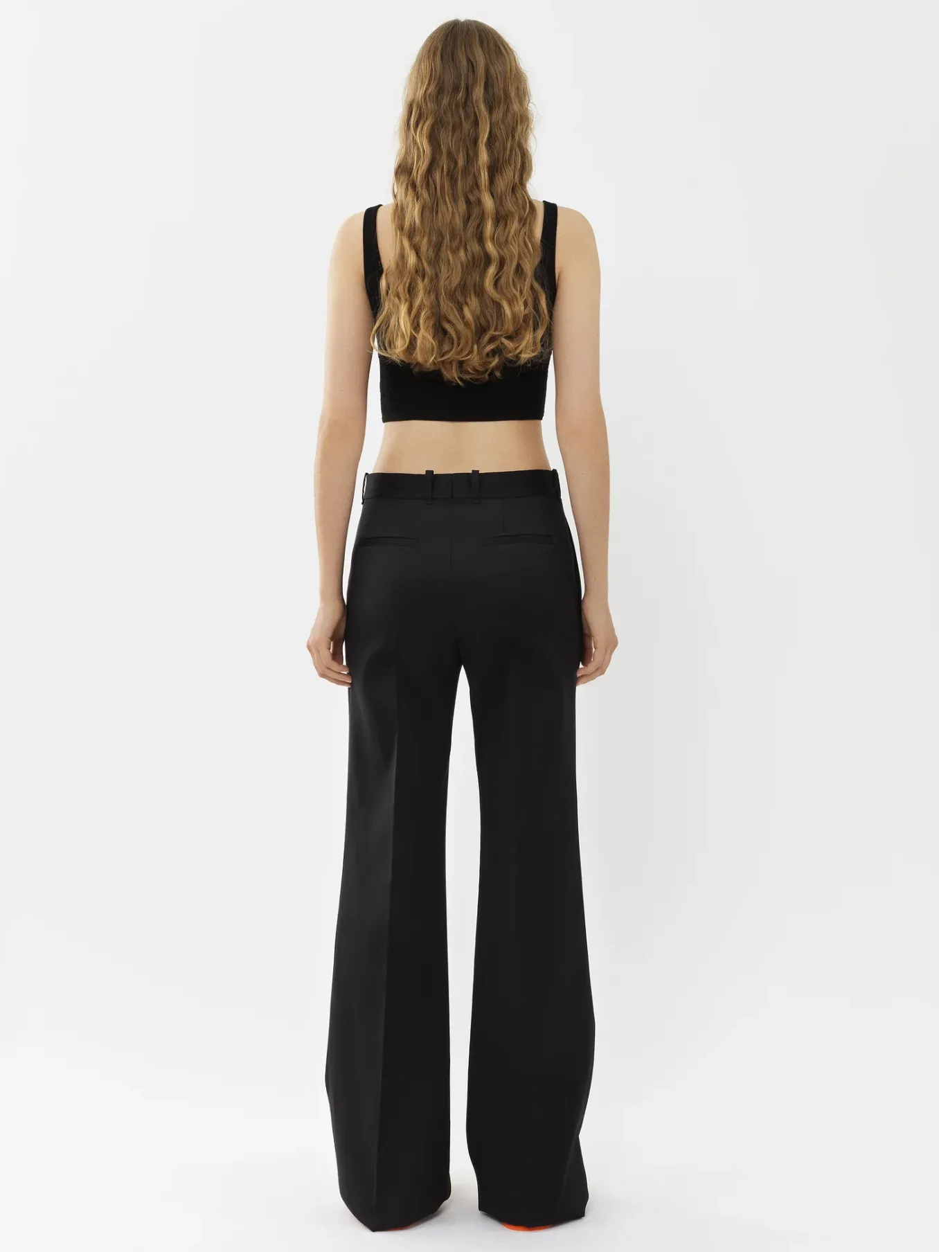 Pantalons Et Shorts-Chloé Pantalon De Costume Evase Noir