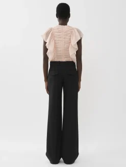Pantalons Et Shorts-Chloé Pantalon Droit Noir
