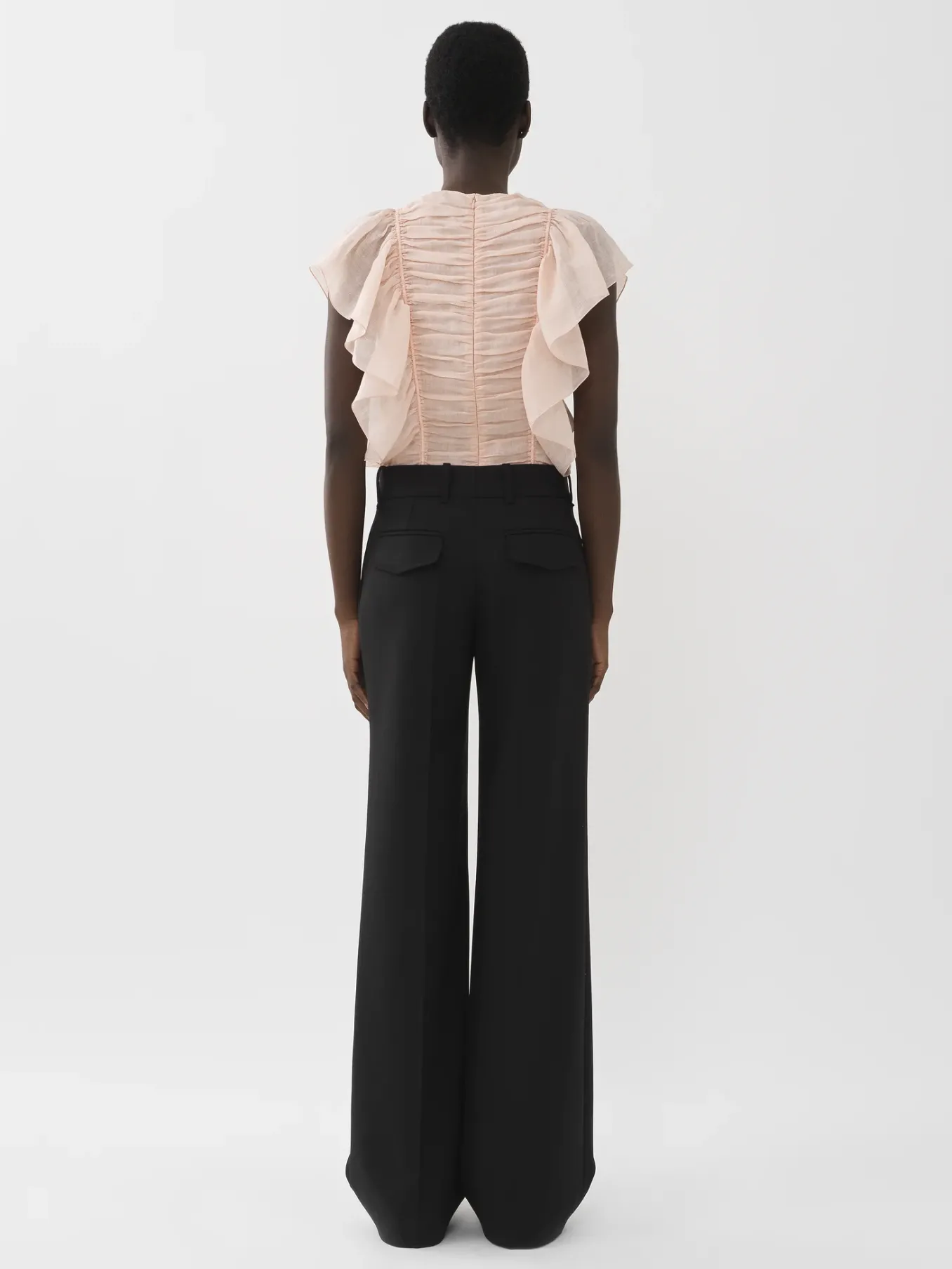 Pantalons Et Shorts-Chloé Pantalon Droit Noir