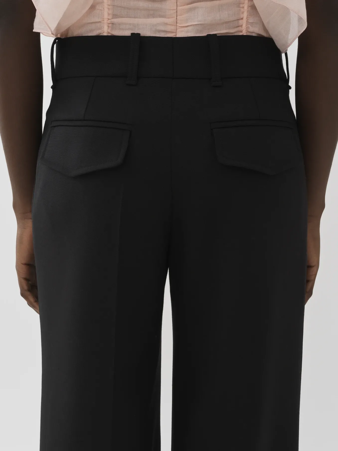 Pantalons Et Shorts-Chloé Pantalon Droit Noir