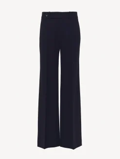 Pantalons Et Shorts-Chloé Pantalon Droit Abyss Blue