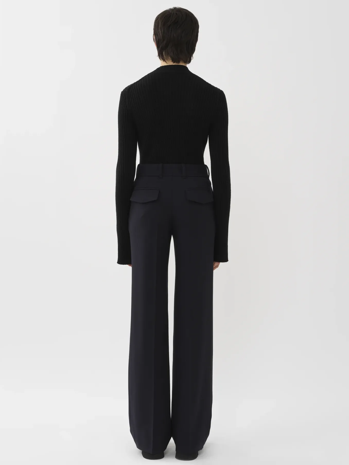 Pantalons Et Shorts-Chloé Pantalon Droit Abyss Blue