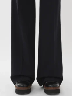 Pantalons Et Shorts-Chloé Pantalon Droit Abyss Blue