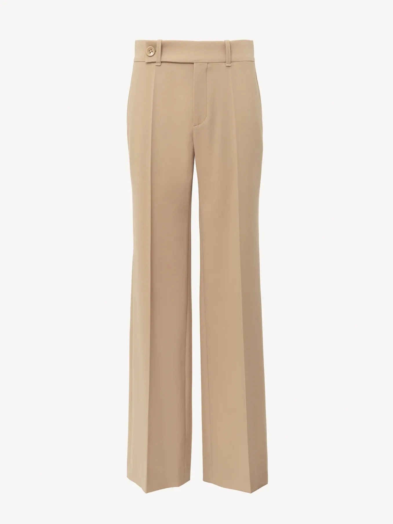 Pantalons Et Shorts-Chloé Pantalon Droit Soft Tan