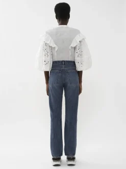 Pantalons Et Shorts-Chloé Pantalon Droit « Semeru » Dusky Blue
