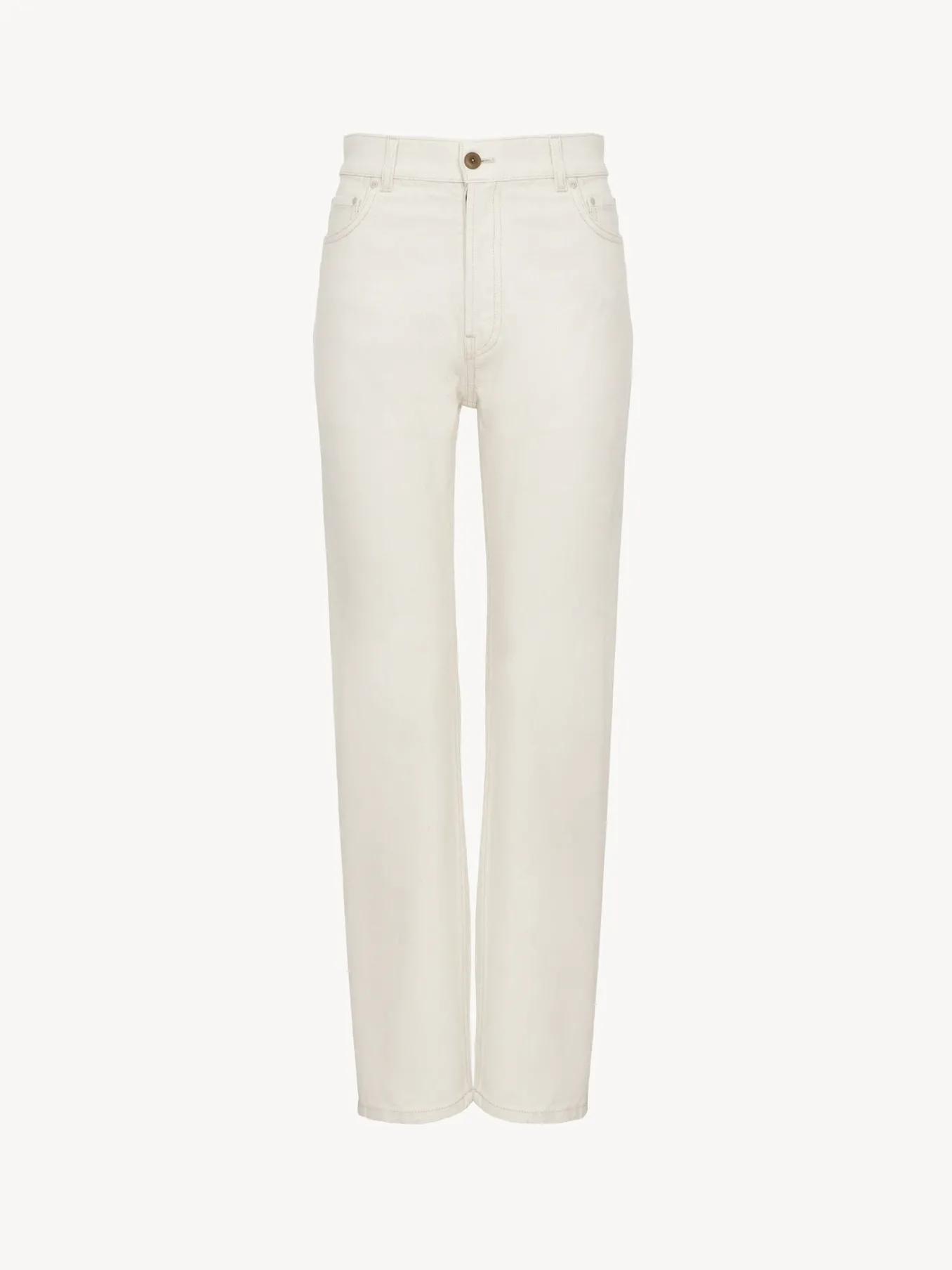 Pantalons Et Shorts-Chloé Pantalon Droit « Semeru » Iconic Milk