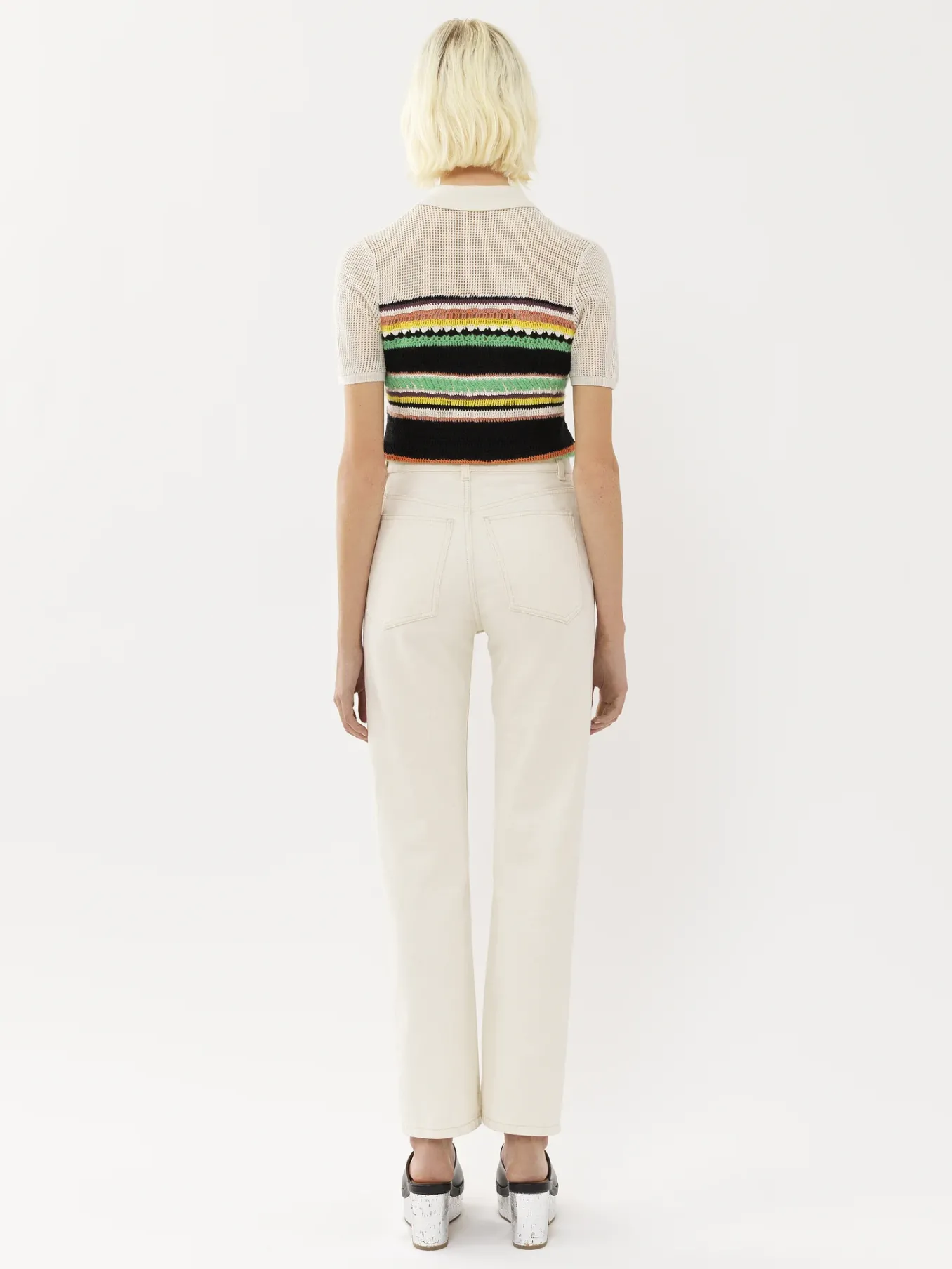 Pantalons Et Shorts-Chloé Pantalon Droit « Semeru » Iconic Milk