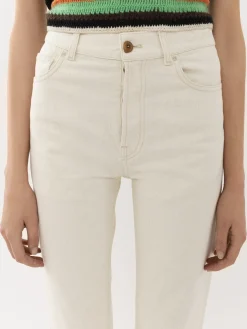 Pantalons Et Shorts-Chloé Pantalon Droit « Semeru » Iconic Milk