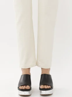 Pantalons Et Shorts-Chloé Pantalon Droit « Semeru » Iconic Milk