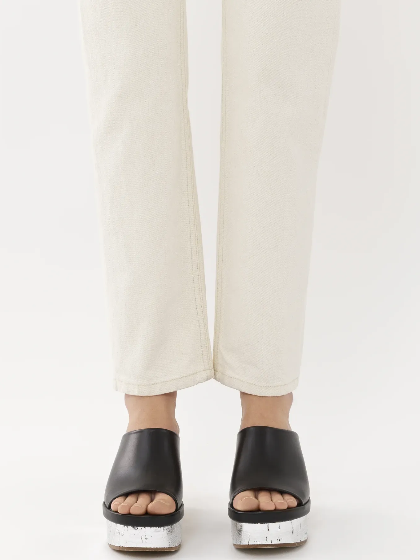 Pantalons Et Shorts-Chloé Pantalon Droit « Semeru » Iconic Milk