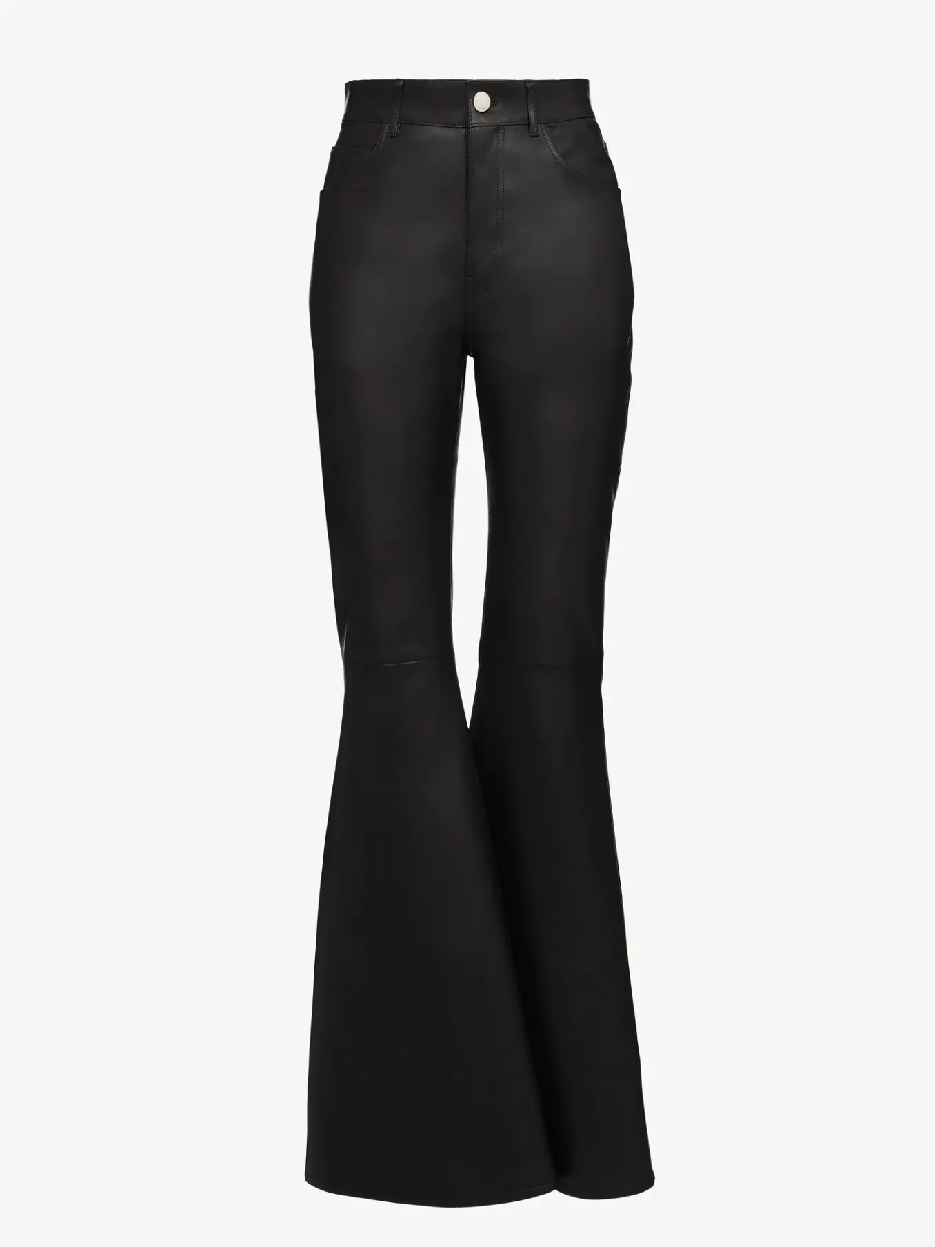 Pantalons Et Shorts-Chloé Pantalon Evase Noir