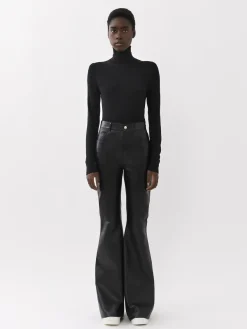 Pantalons Et Shorts-Chloé Pantalon Evase Noir