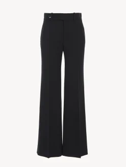 Pantalons Et Shorts-Chloé Pantalon Evase Abyss Blue