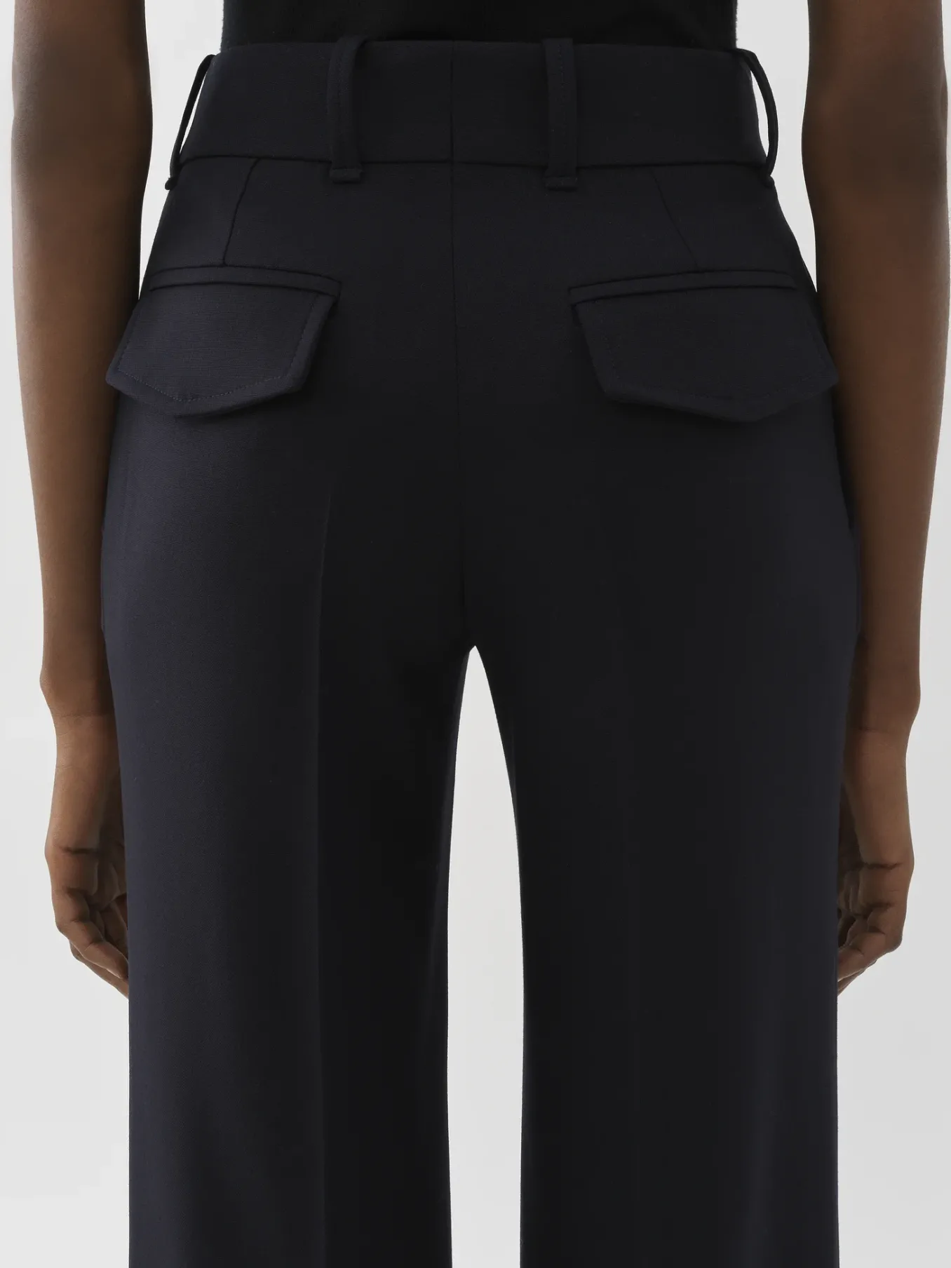 Pantalons Et Shorts-Chloé Pantalon Evase Abyss Blue