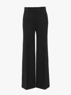 Pantalons Et Shorts-Chloé Pantalon Evase Noir