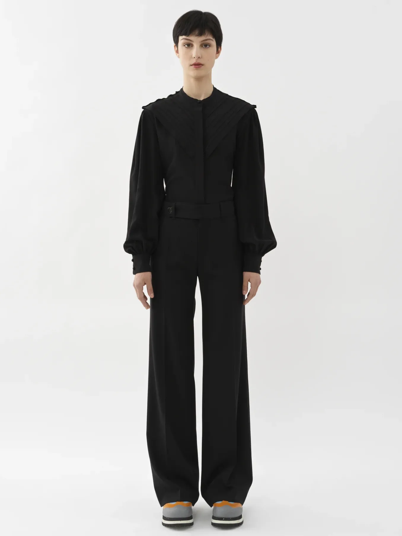 Pantalons Et Shorts-Chloé Pantalon Evase Noir