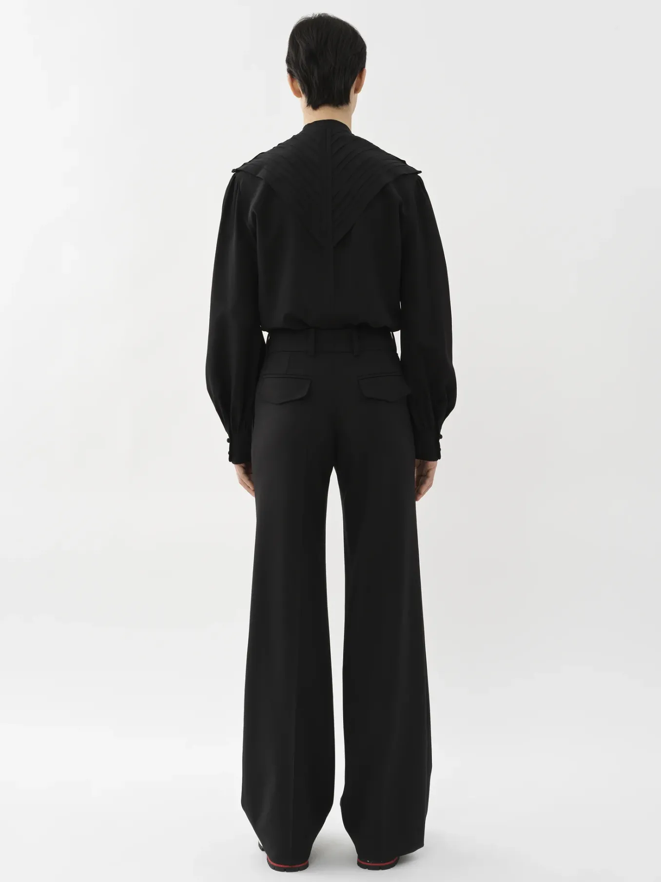 Pantalons Et Shorts-Chloé Pantalon Evase Noir