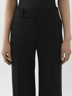 Pantalons Et Shorts-Chloé Pantalon Evase Noir