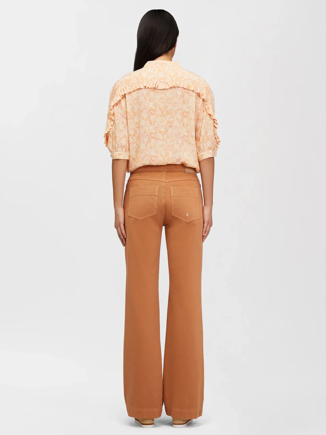 Vêtements-Chloé Pantalon Evase Reef Shell