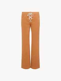 Vêtements-Chloé Pantalon Evase Reef Shell