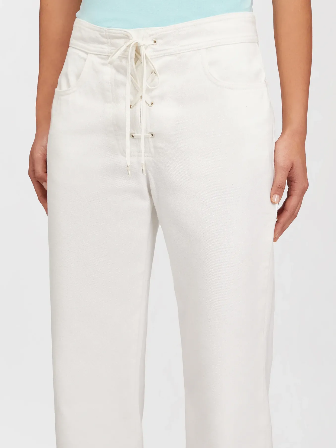 Vêtements-Chloé Pantalon Evase Blanc