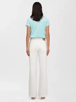 Vêtements-Chloé Pantalon Evase Blanc