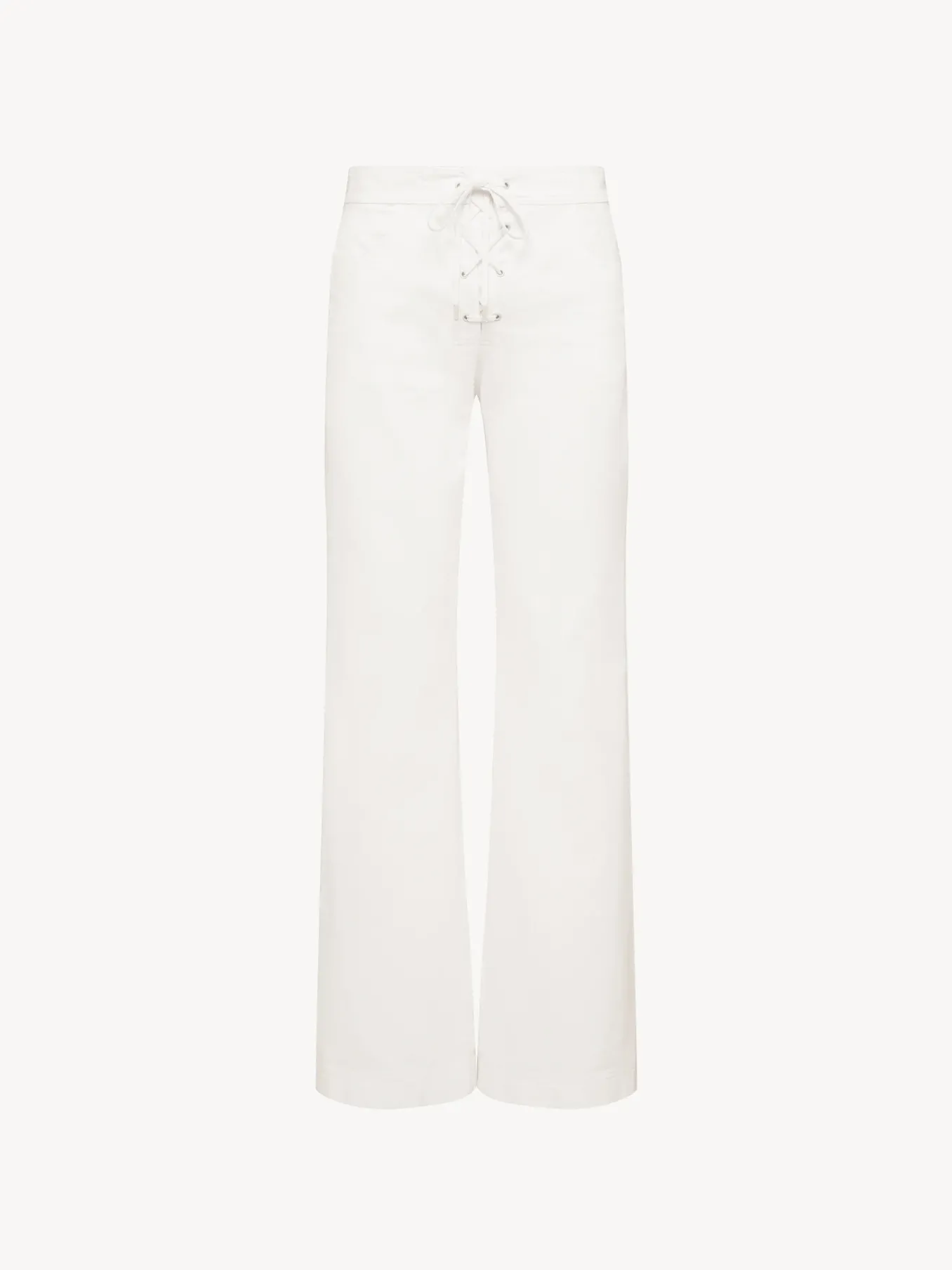 Vêtements-Chloé Pantalon Evase Blanc