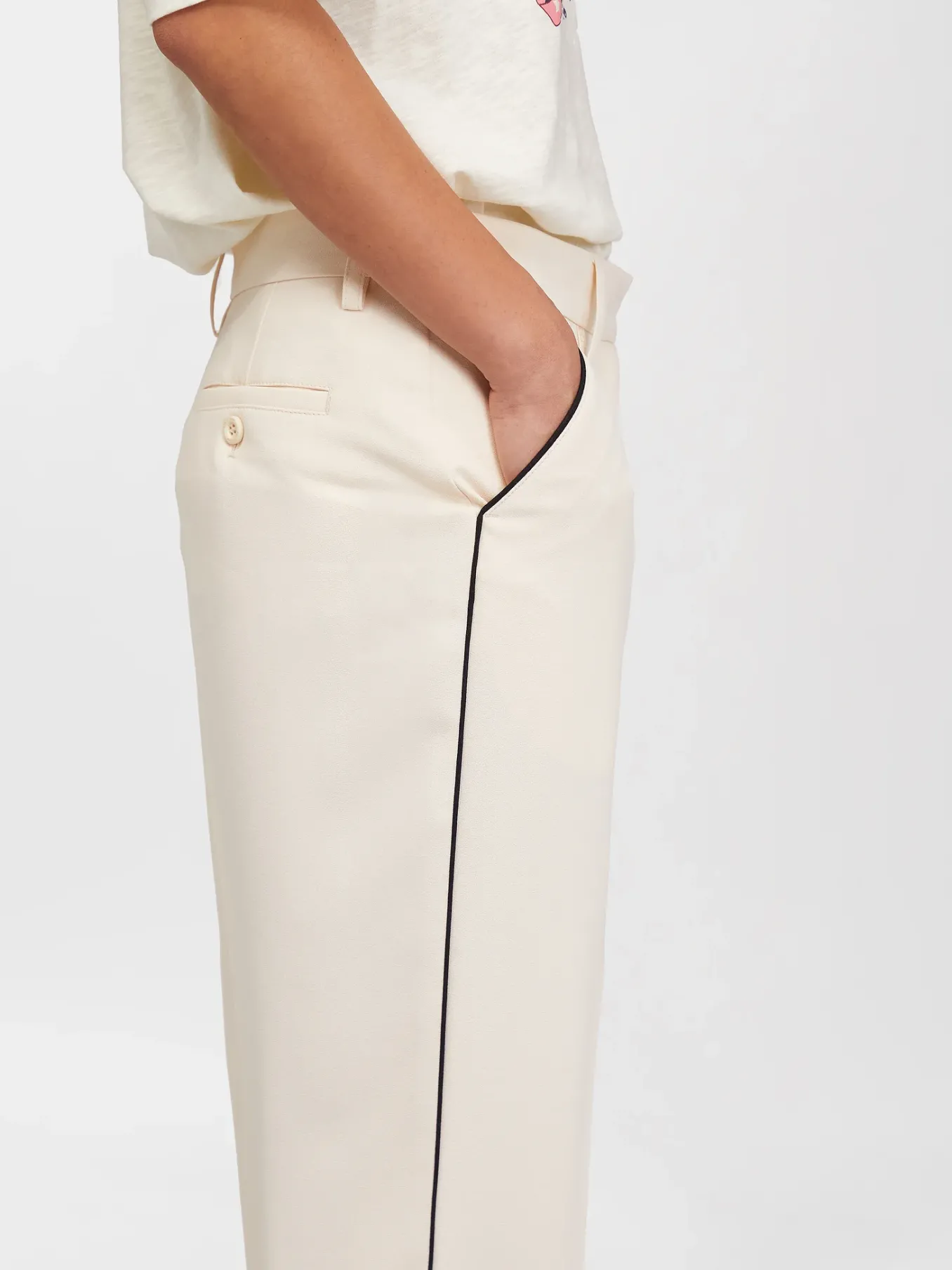 Vêtements-Chloé Pantalon Evase Milk