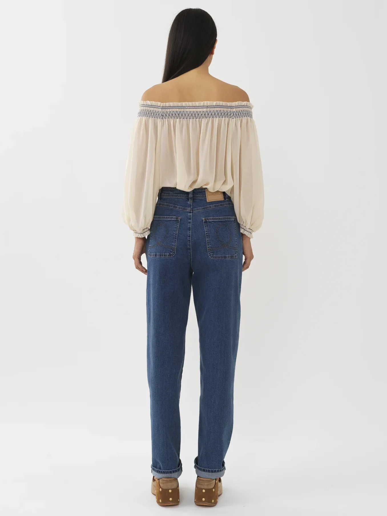 Vêtements-Chloé Pantalon Fusele Deep Denim
