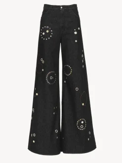 Pantalons Et Shorts-Chloé Pantalon Large Noir