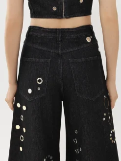 Pantalons Et Shorts-Chloé Pantalon Large Noir