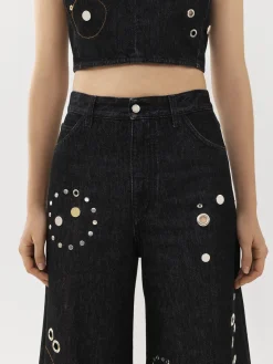 Pantalons Et Shorts-Chloé Pantalon Large Noir