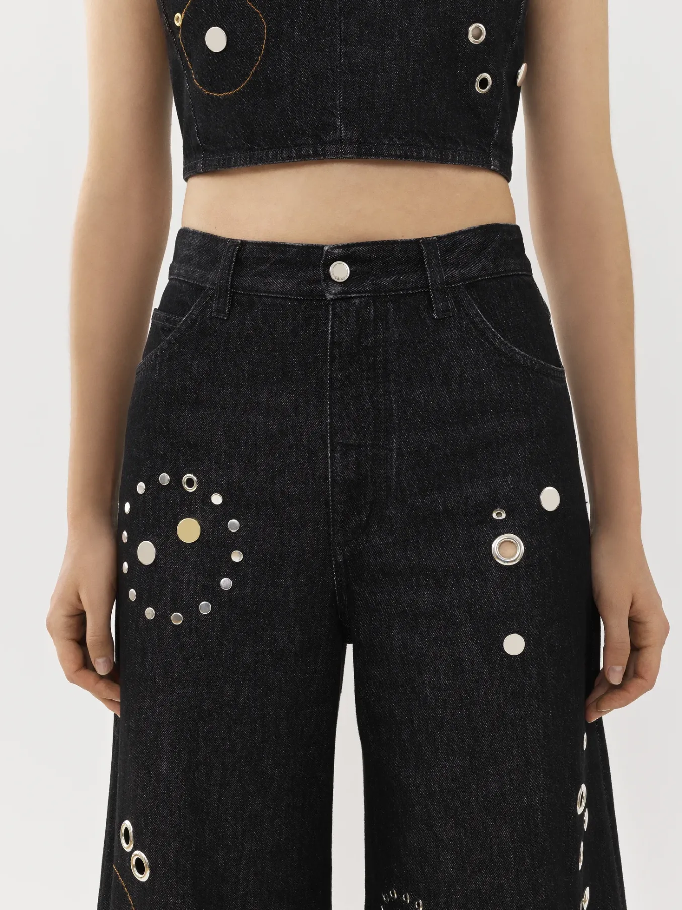 Pantalons Et Shorts-Chloé Pantalon Large Noir