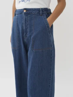 Vêtements-Chloé Pantalon Large Truly Navy