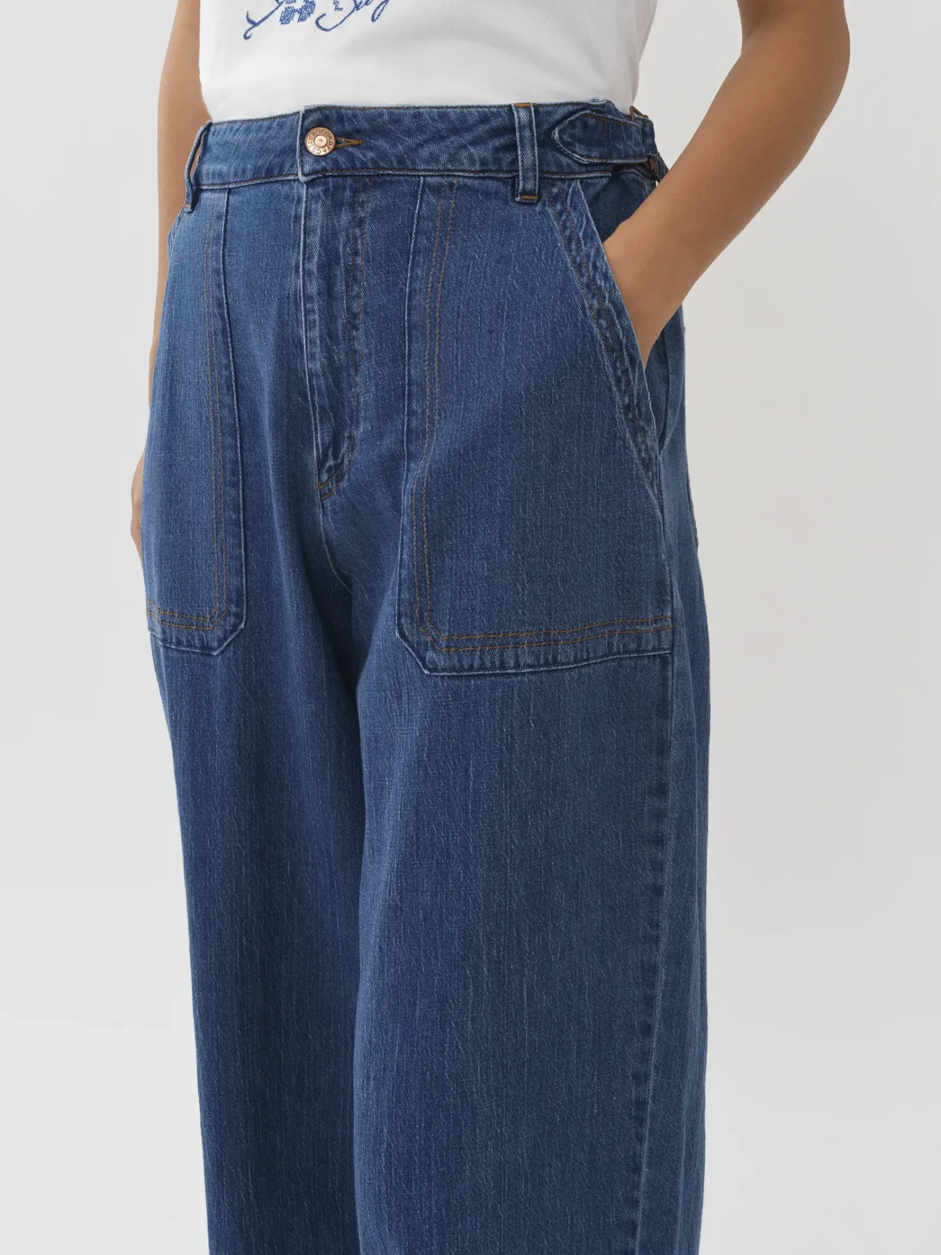 Vêtements-Chloé Pantalon Large Truly Navy