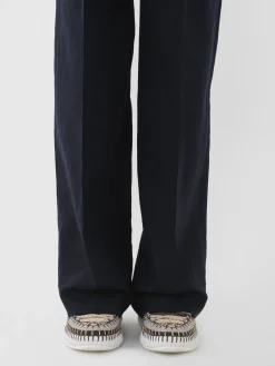 Pantalons Et Shorts-Chloé Pantalon Large Abyss Blue