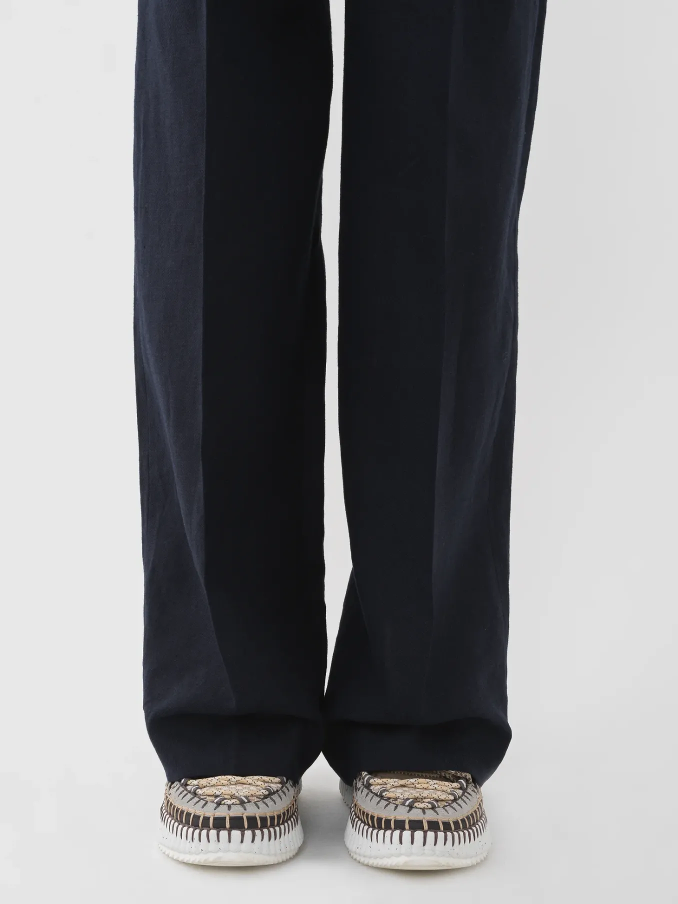 Pantalons Et Shorts-Chloé Pantalon Large Abyss Blue