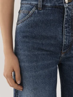 Pantalons Et Shorts-Chloé Pantalon Large Faded Denim