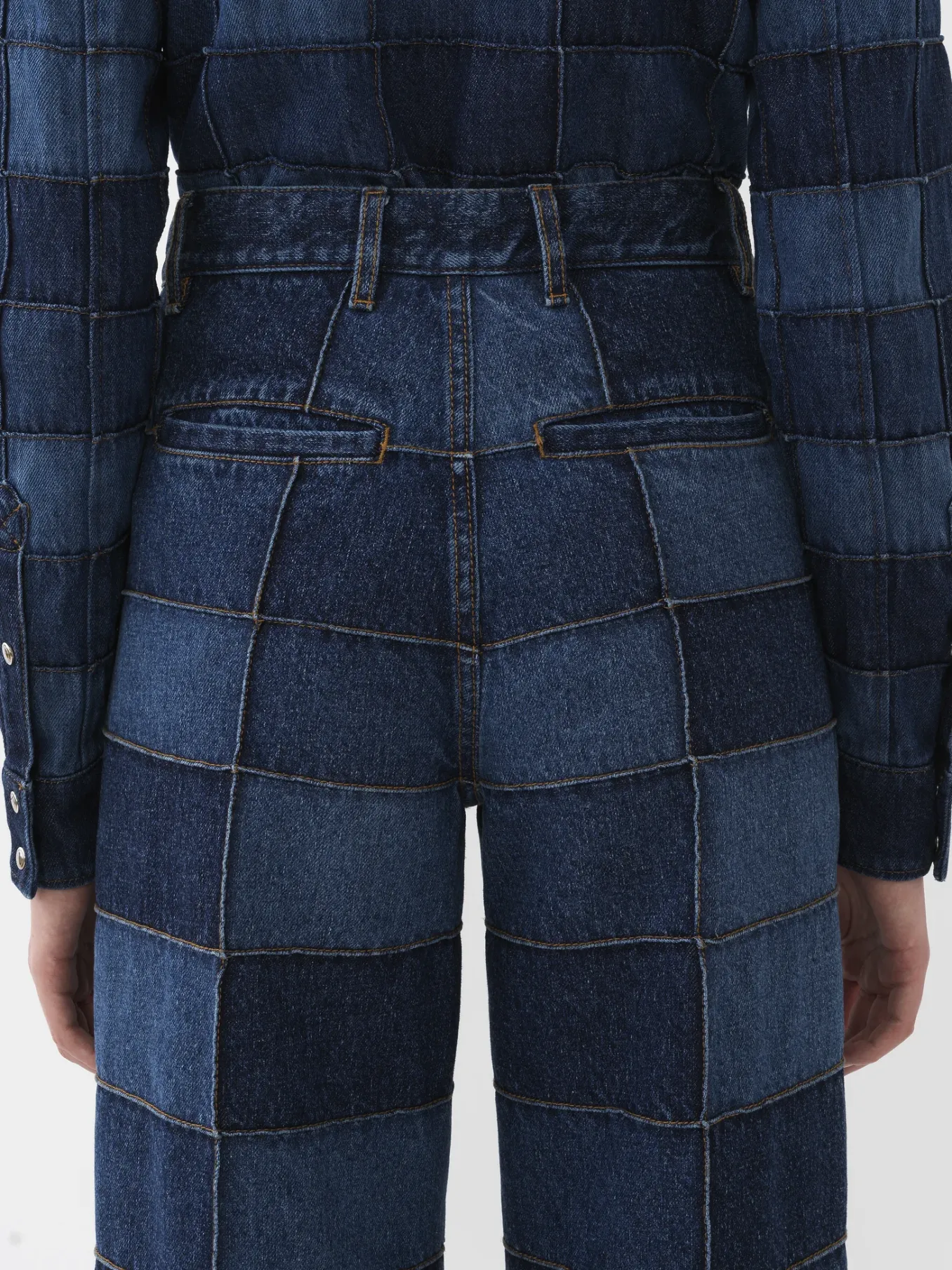 Pantalons Et Shorts-Chloé Pantalon Large Multicolor Blue 1