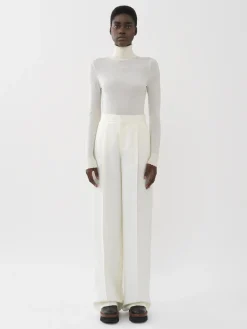 Pantalons Et Shorts-Chloé Pantalon Large Iconic Milk